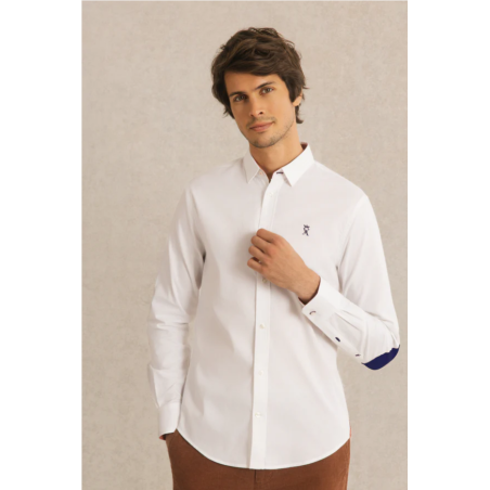 Chemise homme slim en Oxford blanc