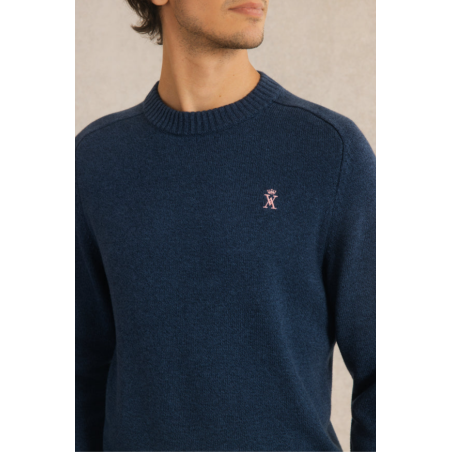 Pull Karyl col rond navy