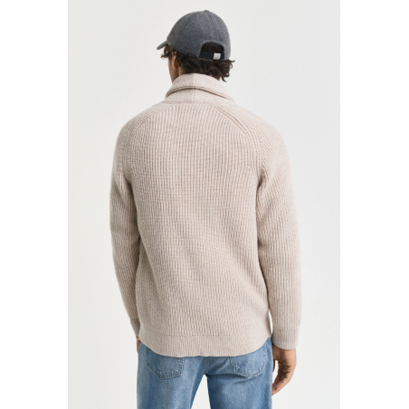 Cardigan laine mélangée beige