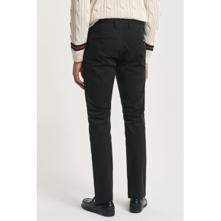 Pantalon chino coupe slim noir