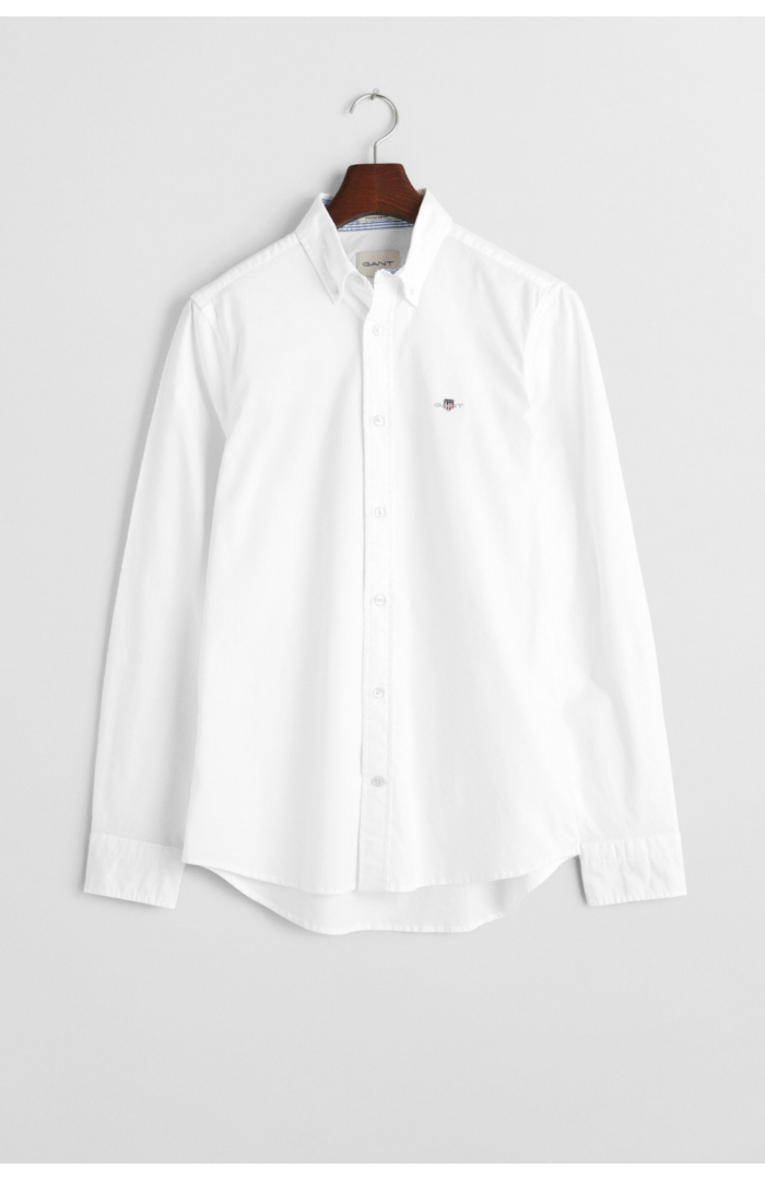 Chemise Oxford slim coton stretch blanc