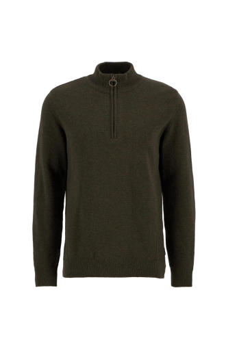 Pull Holden demi-zip en laine vert