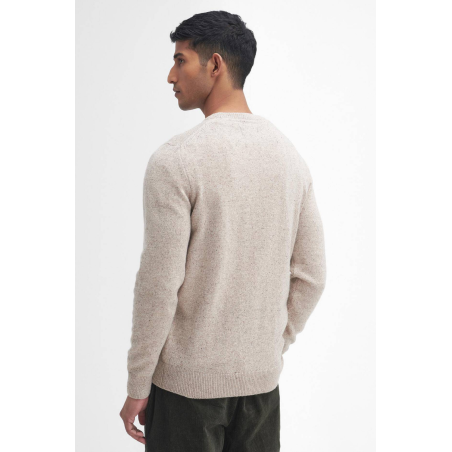 Pull Tisbury col rond laine beige stone