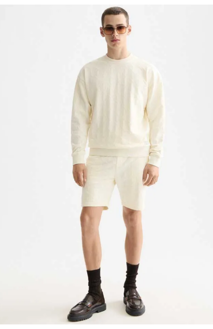 Sweat jacquard Terry beige