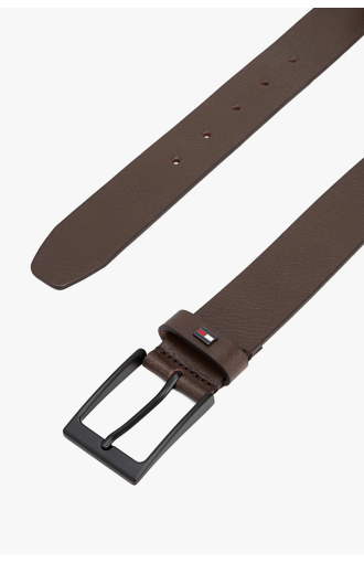 Ceinture en cuir à boucle carrée testa di moro