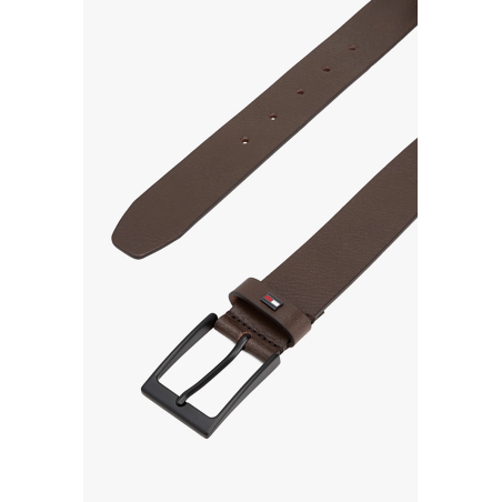 Ceinture en cuir à boucle carrée testa di moro