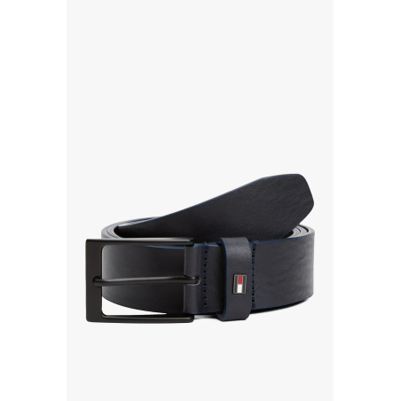 Ceinture cuir boucle carrée Space Blue