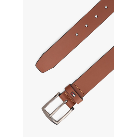 Ceinture Denton en cuir à boucle carrée Winter Cognac