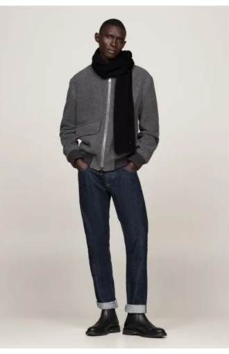 Écharpe Hilfiger brodée drapeau en cachemire