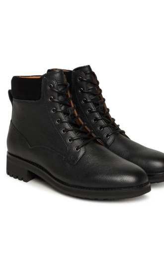Boots mi-montantes Bryson en cuir noir