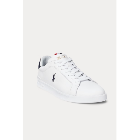 Baskets Heritage Court II en cuir blanc