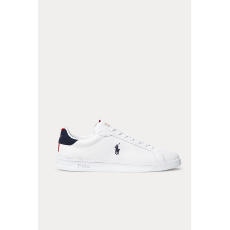 Baskets Heritage Court II en cuir blanc
