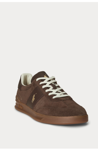 Baskets HRT Aera PP en cuir chocolat