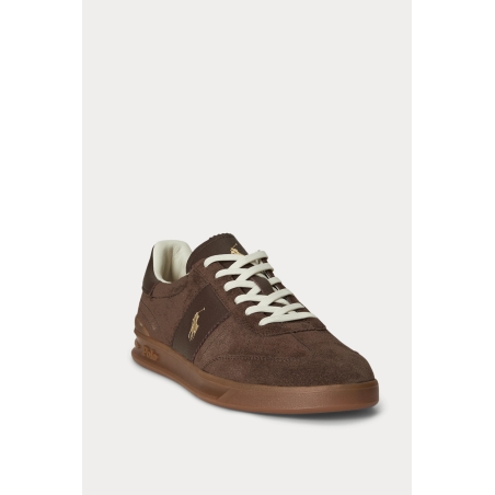 Baskets HRT Aera PP en cuir chocolat