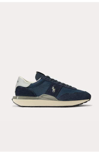 Baskets Train 89 en daim et tissu Oxford marine