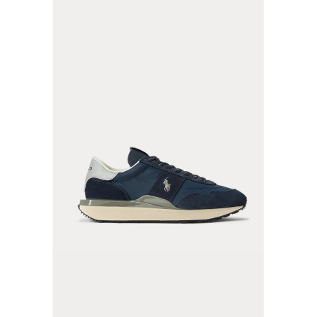 Baskets Train 89 en daim et tissu Oxford marine