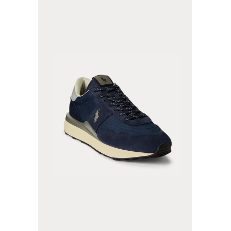 Baskets Train 89 en daim et tissu Oxford marine