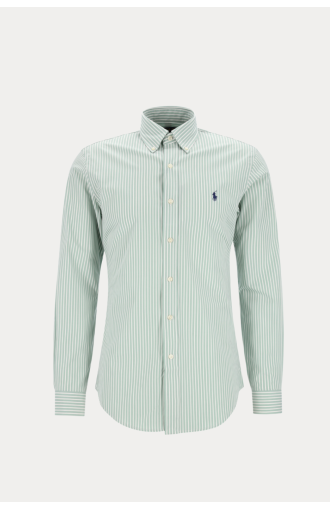 Chemise Cubdppcs rayée granit vert