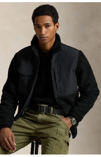 Veste polaire hybride noire