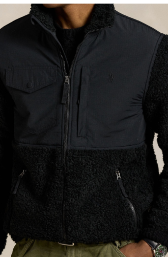 Veste polaire hybride noire