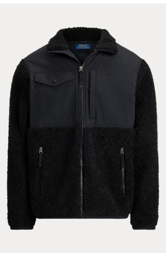 Veste polaire hybride noire