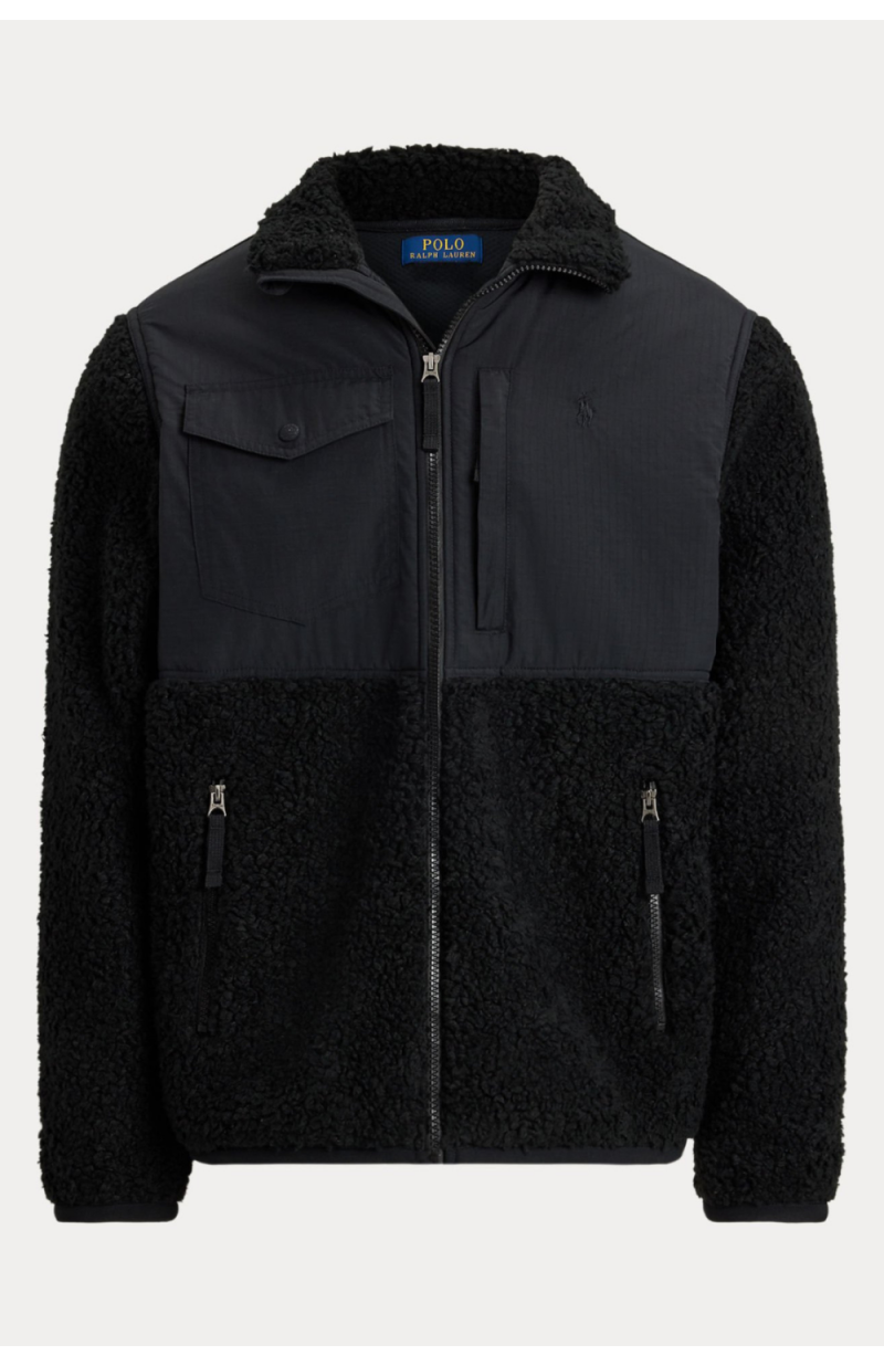 Veste polaire hybride noire