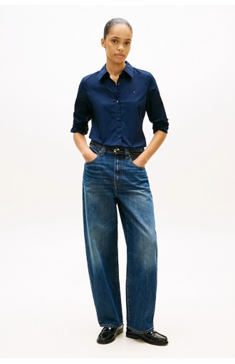 Chemise en coton stretch Navy Blue