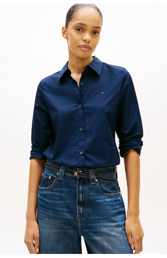 Chemise en coton stretch Navy Blue