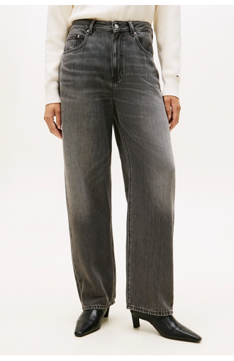 Jean Teya coupe barrel gris