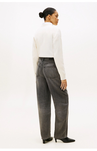 Jean Teya coupe barrel gris