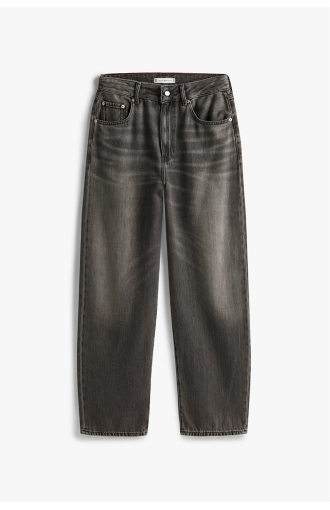 Jean Teya coupe barrel gris