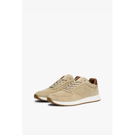 Baskets hybride suède sandalwood