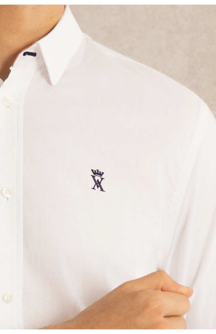 Chemise homme slim en Oxford blanc