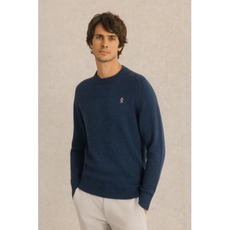 Pull Karyl col rond navy