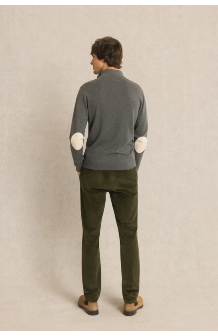 Pull col zippé Keaton gris