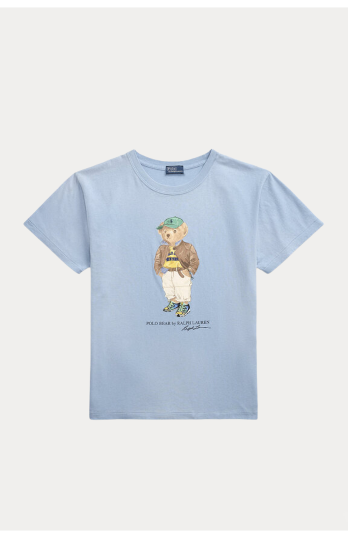 T-shirt Polo Bear coton bleu clair