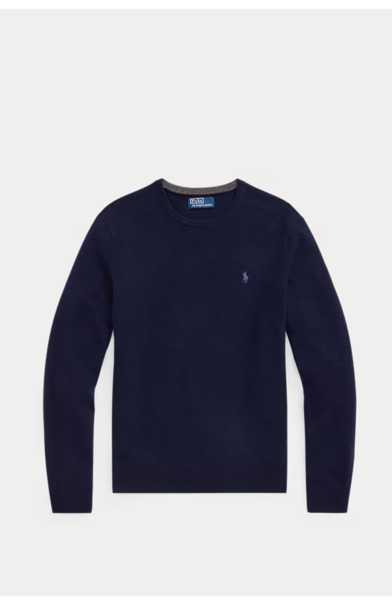 Pull laine bleu marine