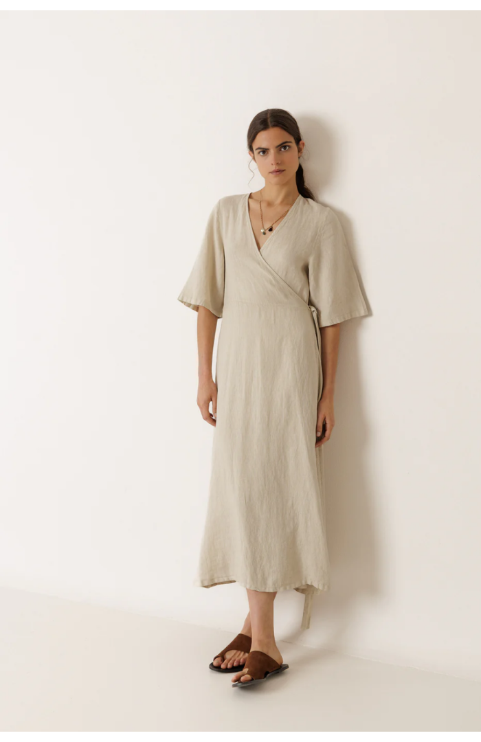 Robe portefeuille lin