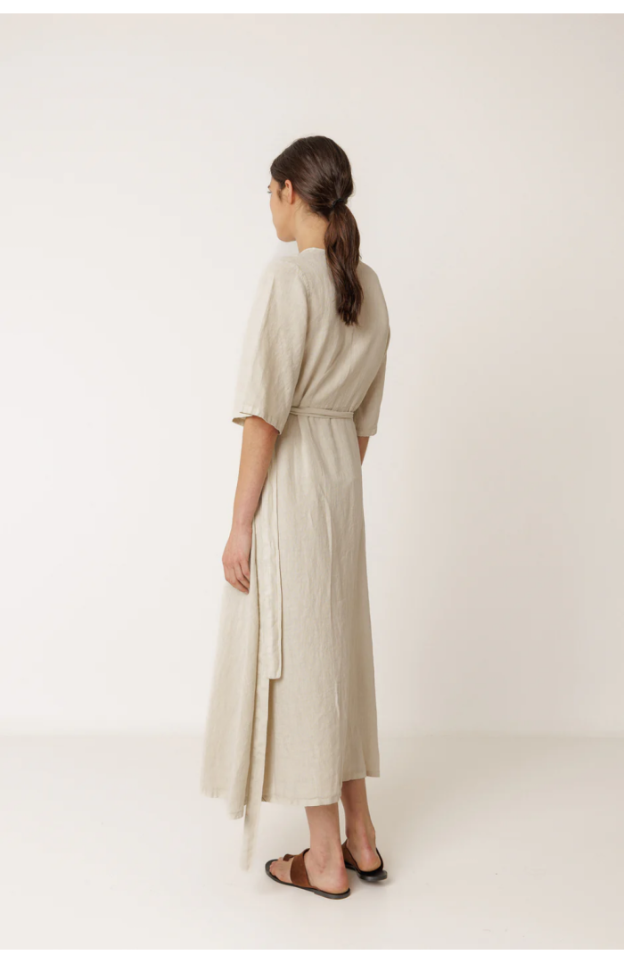 Robe portefeuille lin
