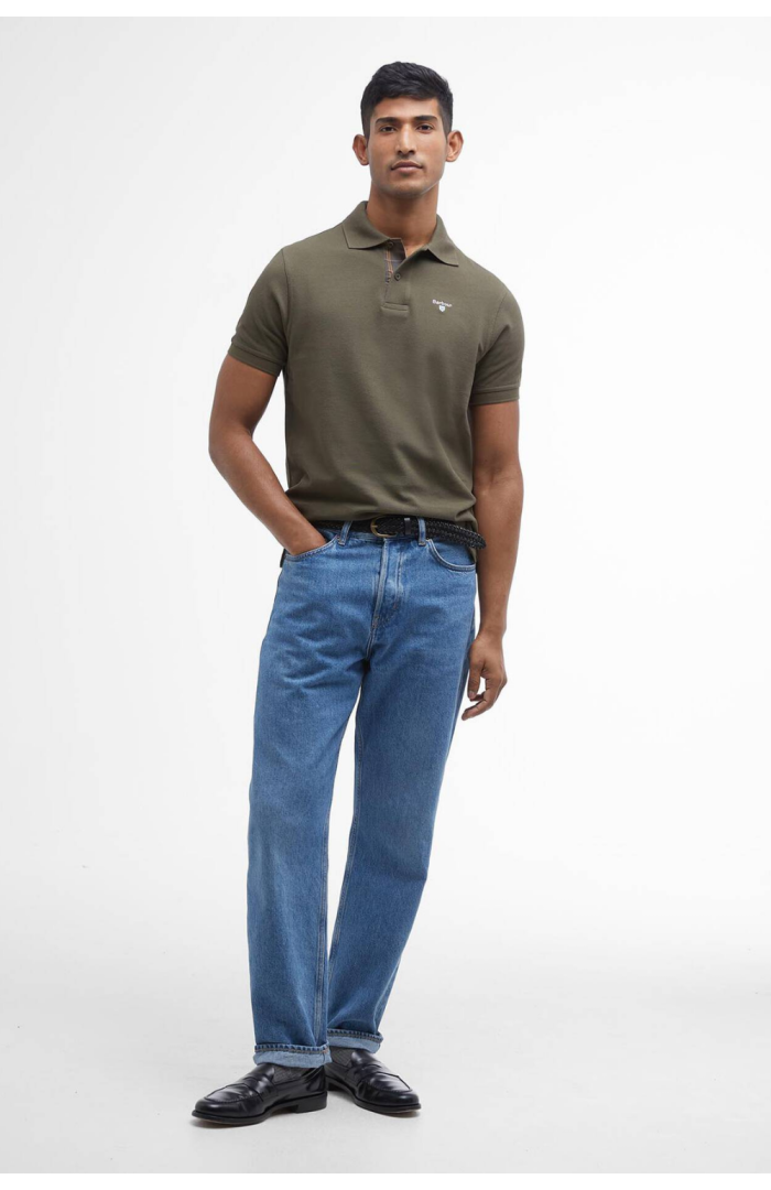 Polo piqué tartan