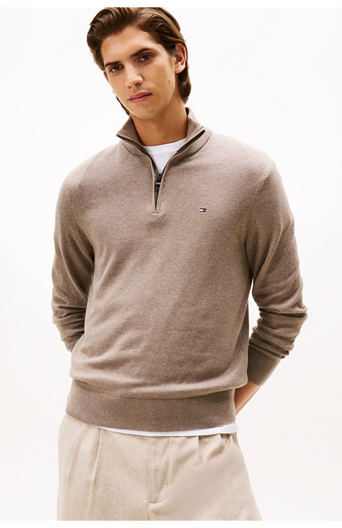 Pull Pima zip cachemire