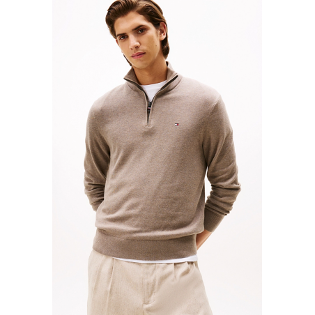 Pull Pima zip cachemire