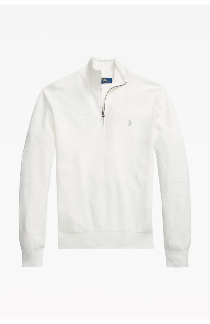 Pull demi-zip coton