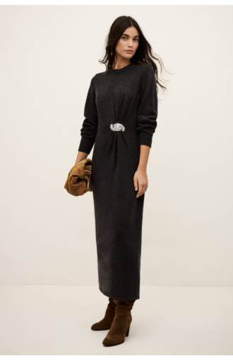 Robe Cynthia gris carbone