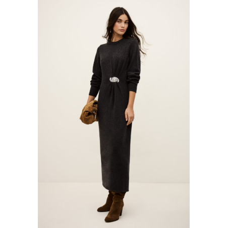 Robe Cynthia gris carbone