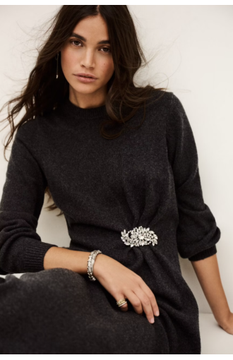 Robe Cynthia gris carbone