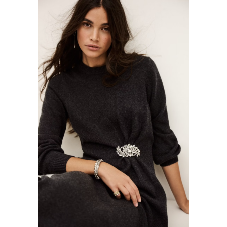 Robe Cynthia gris carbone