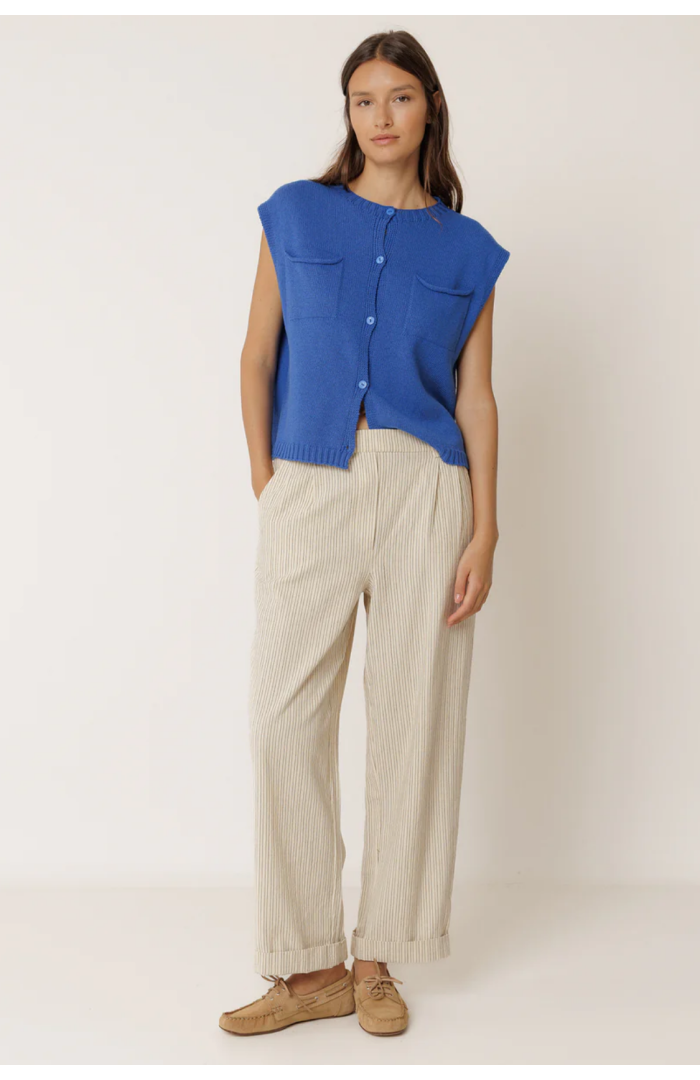 Pull sans manche boxy