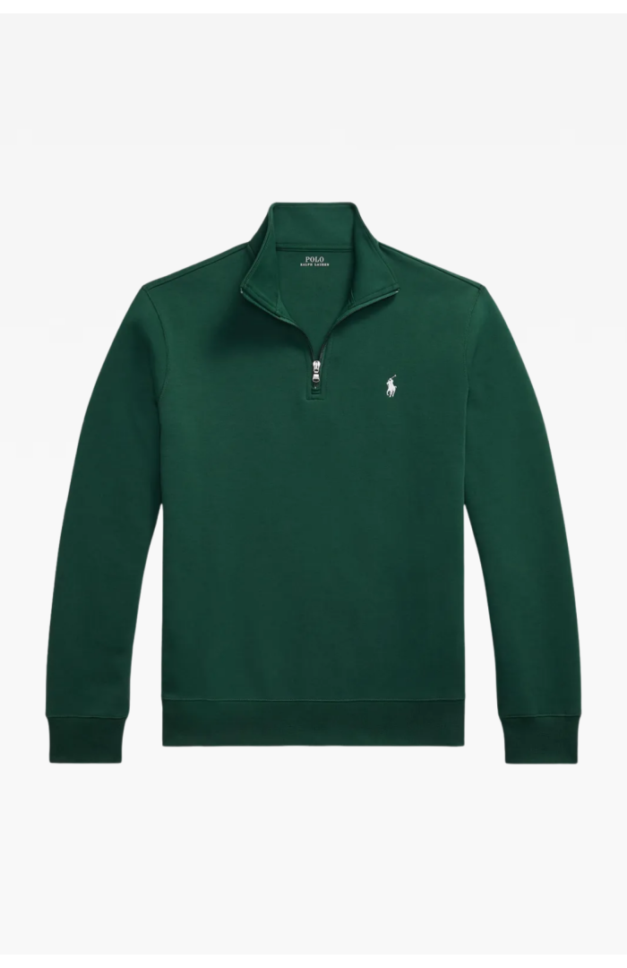 Pull demi-zippé maille double