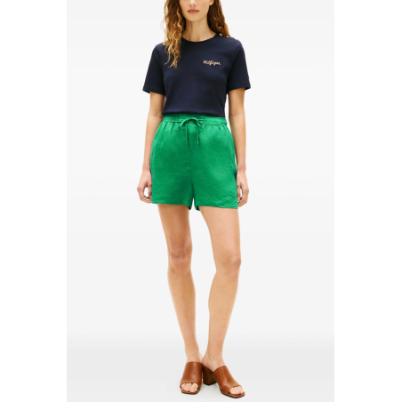 Short lin taille élastique